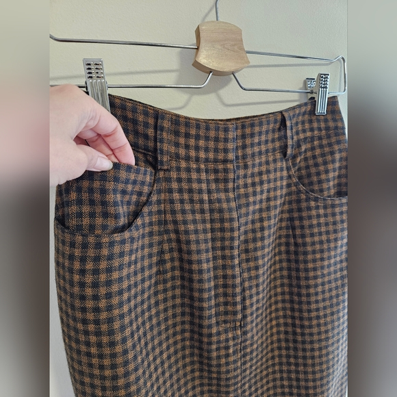 2016 ISA ARFEN 100%Virgin Wool Plaid Elegant Pencil Skirt - Picture 10 of 16